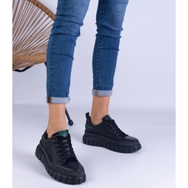 Crne tenisice za žene na visokoj platformi crno 1