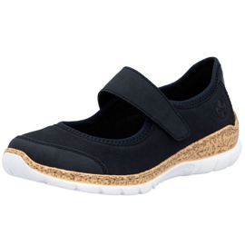 Rieker N42B0-14 Velcro Shoes Navy Blue plava 1