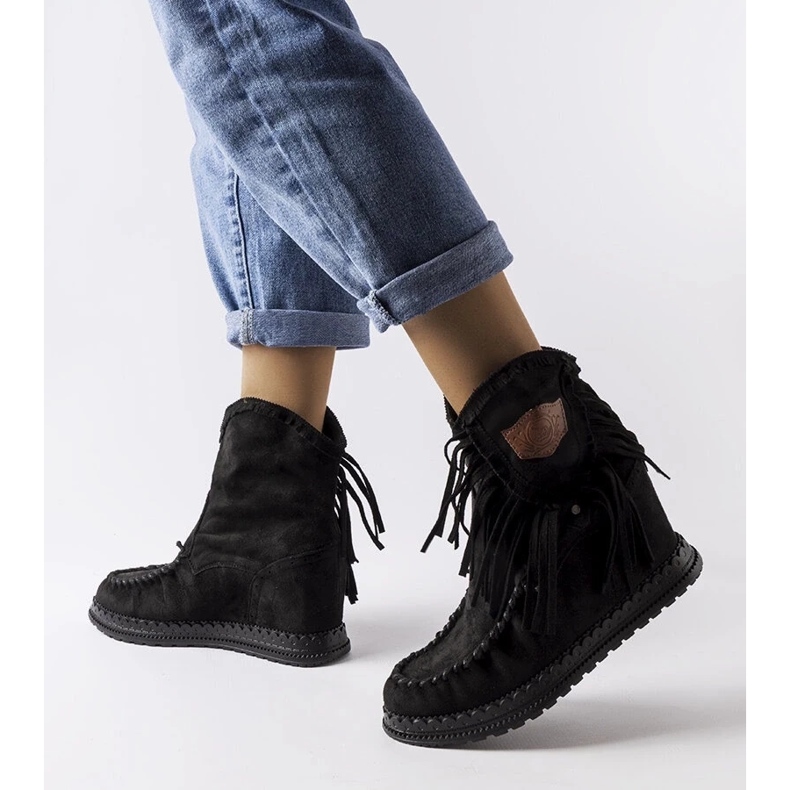 D/CEO Crne čizme na klin iz Giudice crno 1