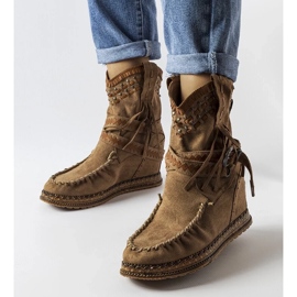 D/CEO Tamnosmeđe čizme na klin iz Beausoleila 1