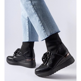 D/CEO Rochon crne čizme na klin crno 2