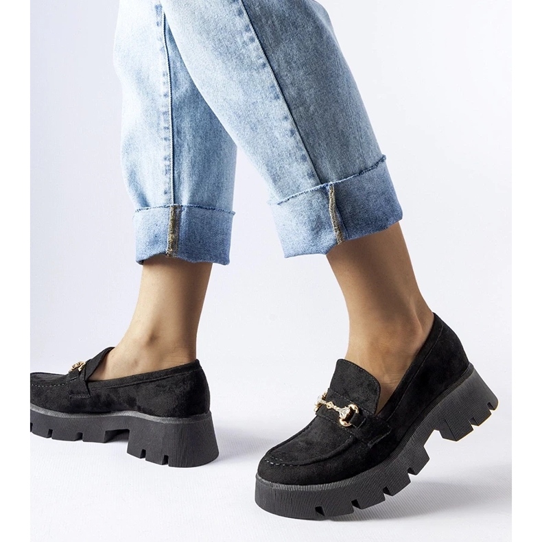 D/CEO Crne mokasine s kopčom i kamenčićima marke Gaiola 2