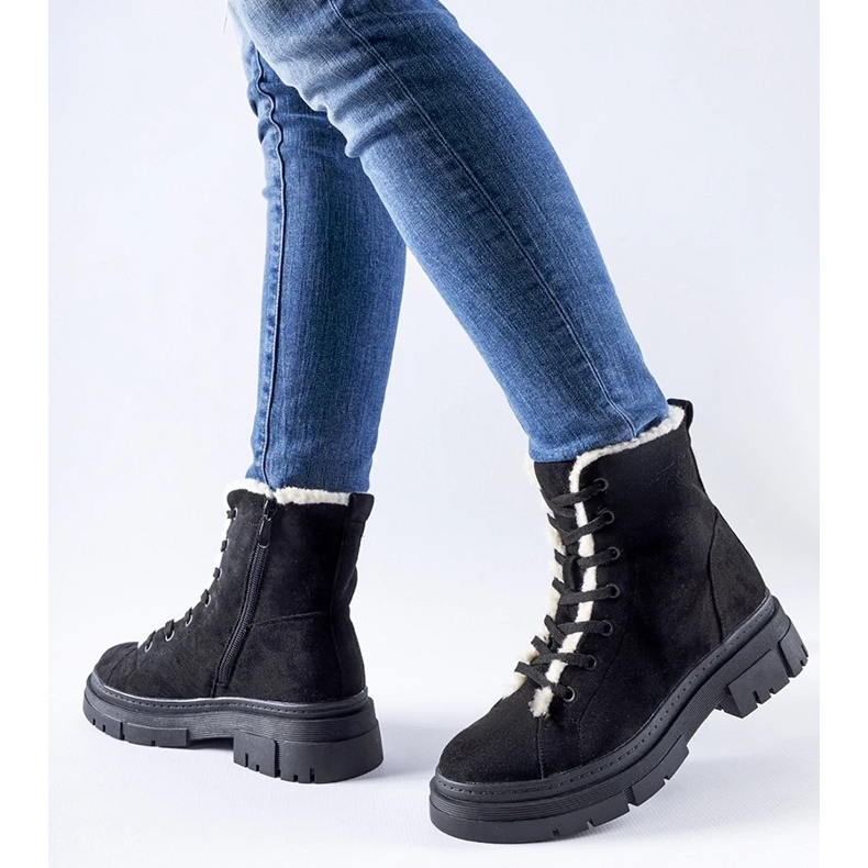 D/CEO Crne izolirane gležnjače od Chamblee eko antilop kože crno 2