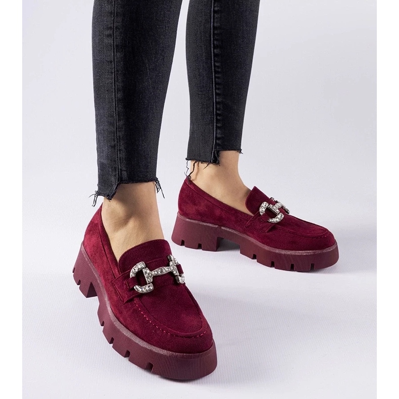 D/CEO Giacomo bordo mokasine sa kamenčićima crvena 1