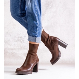 D/CEO Smeđe gležnjače od Asera eko kože 2