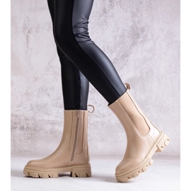 D/CEO Bež visoke gležnjače od Manera eko kože 1