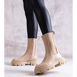 D/CEO Bež visoke gležnjače od Manera eko kože 2