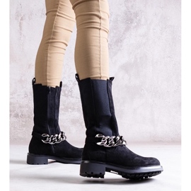 D/CEO Crne ženske gležnjače ukrašene Yasarna lancem 1