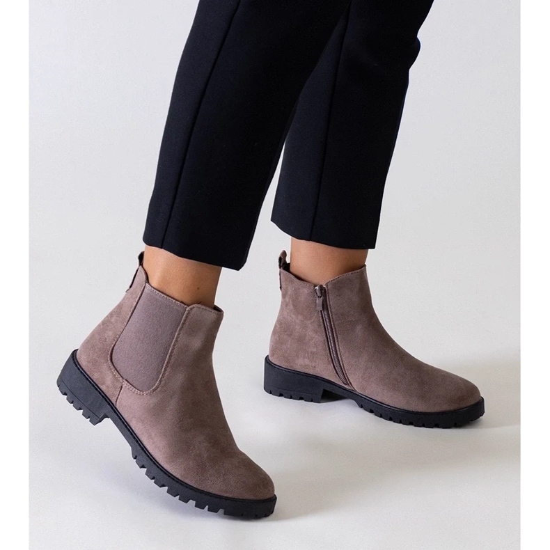 D/CEO Smeđe klasične casual čizme s Eco-Zamsz Salara smeđa 2