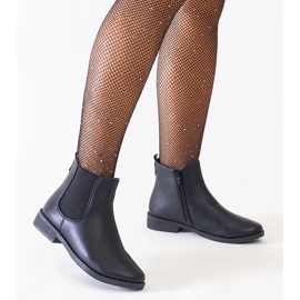 D/CEO Crne klasične gležnjače s elastičnim umetkom od eko kože Maiza crno 1