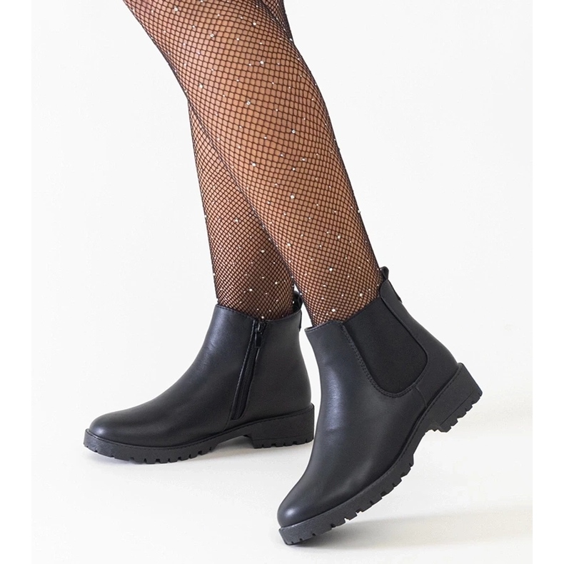 D/CEO Crne klasične ležerne gležnjače od Salara eko kože crno 2