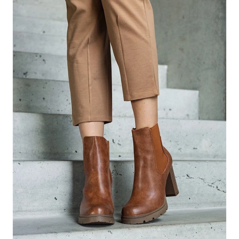 D/CEO Smeđe gležnjače slip-on od Motena eko kože smeđa 2