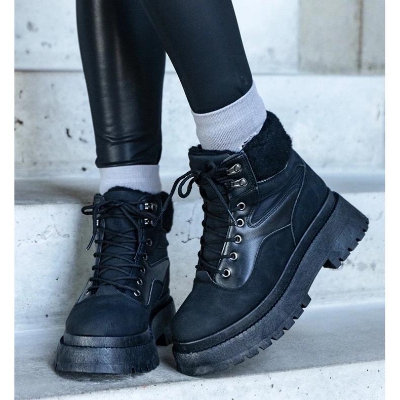 D/CEO Crne tenisice s debelim potplatom i Best krznom crna 2