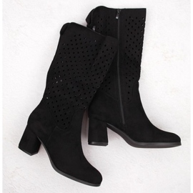 M.Daszyński Otvorene čizme M. Daszyński u SAN43A crna 1