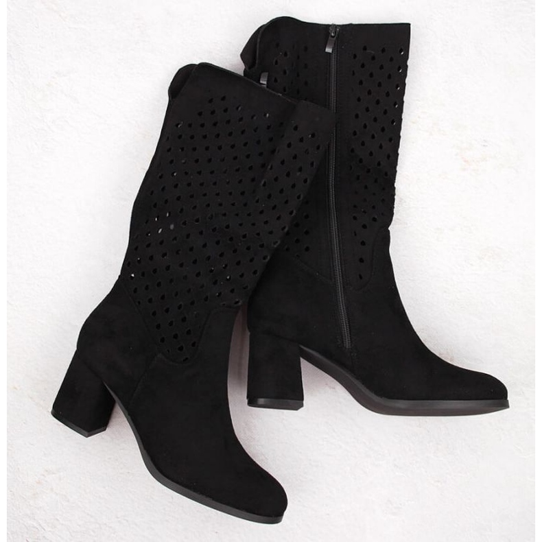 M.Daszyński Otvorene čizme M. Daszyński u SAN43A crna 1