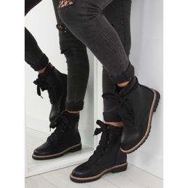 Crne čizme na vezanje 8308 crne crno 2