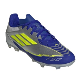 Adidas F50 League FG/MG Messi IH0924 Nogometne cipele srebro 1