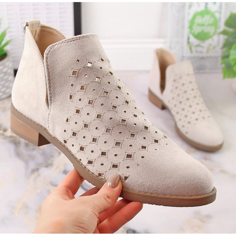 M.Daszyński Otvorene čizme M. Daszyński SAN12B bež 1