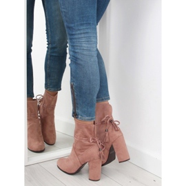 Čizme sa širokim petama roze 1318 pink ružičasta 1