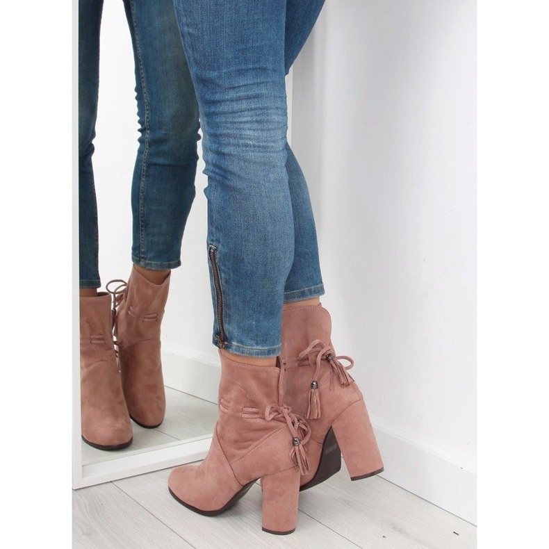 Čizme sa širokim petama roze 1318 pink ružičasta 1