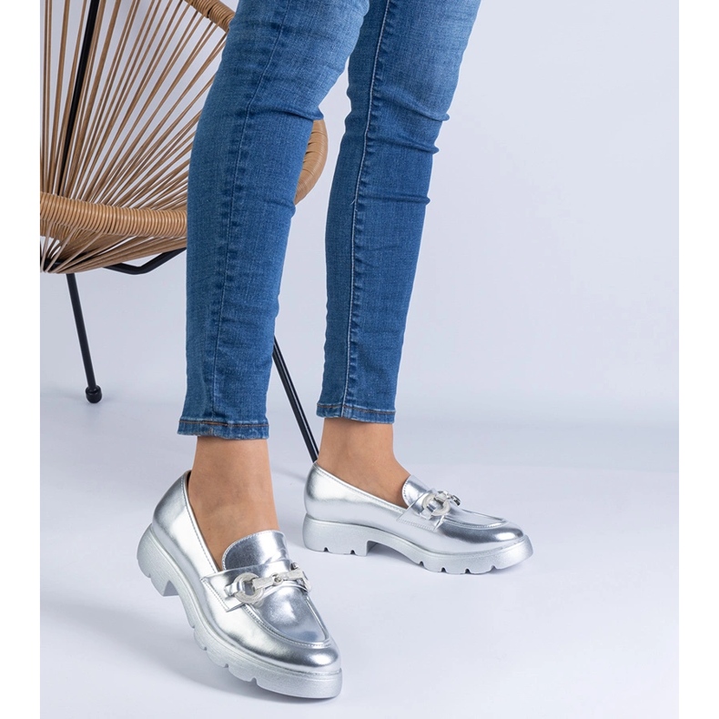 Srebrne klasične cipele s ukrasom srebro 1