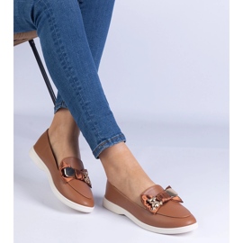 Smeđe nativnice ukrašene lukom i zlatnim medvjedićima smeđa 1