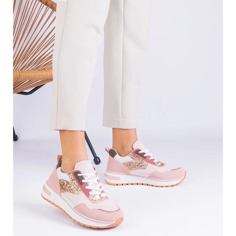 D/CEO Ružičaste tenisice na platformi ukrašeni Sonata Glitter ružičasta 2