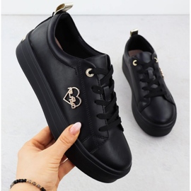 Ženske kožne cipele na platformi carne filippo 3533 crno 1