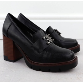 Ženske cipele na crnom Potockiju s ukrasom SZ12403 2