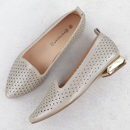 Ženske cipele na ukrasnoj peti otvorena beige Potocki SZ12574 bež 2