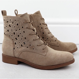 Ženske otvorene čizme suede beige S.Barski HY51-136 bež 2