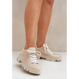 Tenisice sportske cipele na chebello platformi 4632 zlato zlatni 2