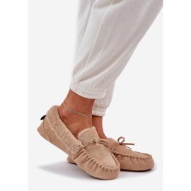 Ženske mokasine s bež krznom 1