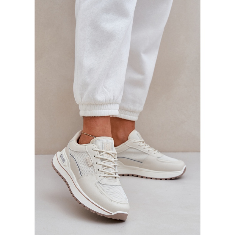 Big Star Ženske tenisice Velika zvijezda NN274A088 Svjetlo bež 2