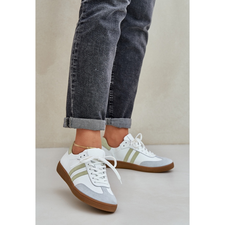 Zazoo N1068 Ženske kožne niske tenisice, bijele bijela 2