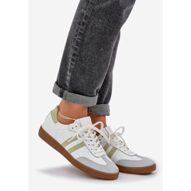 Zazoo N1068 Ženske kožne niske tenisice, bijele bijela 1