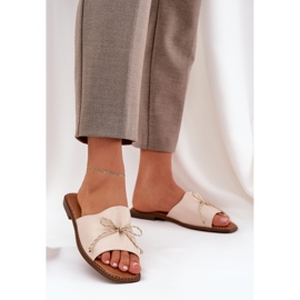 Ravni potplati s ukrasnim bež lukom 2