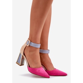 Sandale na stanici s šiljastim nožnim prstima fuksija ružičasta 1
