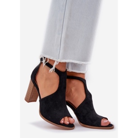 Sandale na ekološkom sudenu crno crna 1