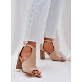 Sandale na ekološkom sudeu Beige bež 2