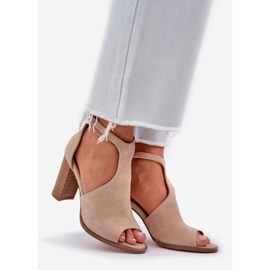 Sandale na ekološkom sudeu Beige bež 1