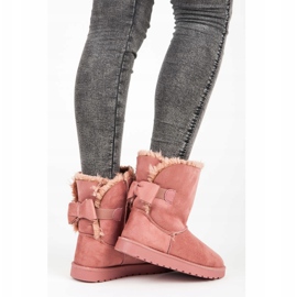 Mukluki od antilopa s mašnom ružičasta 1