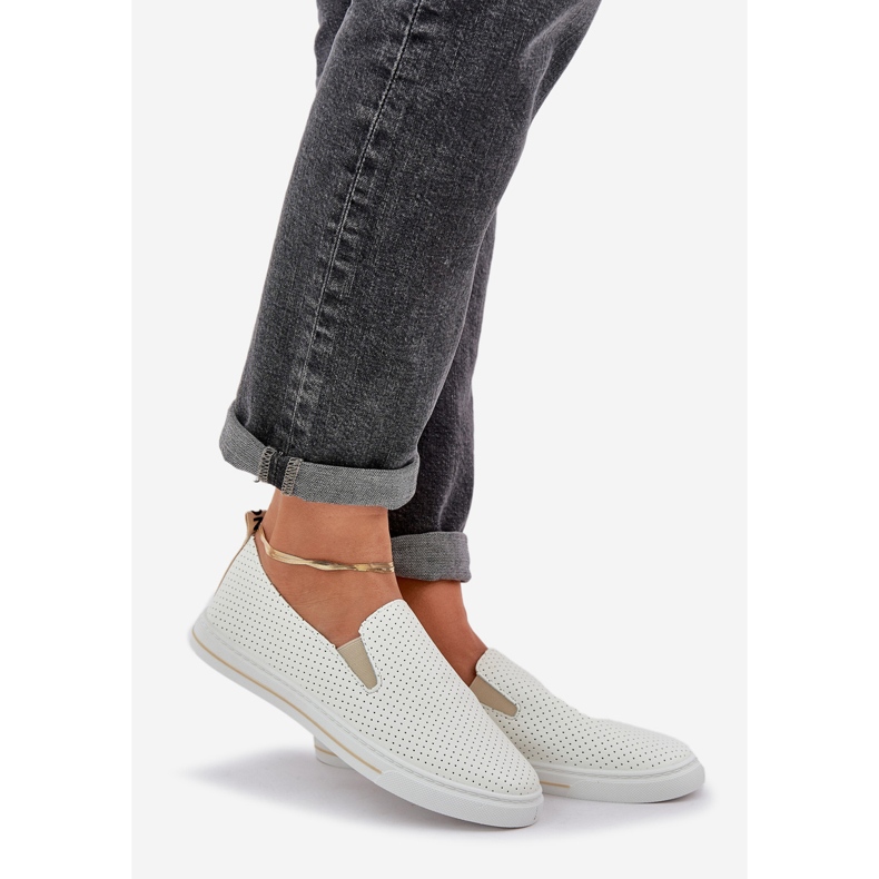 Slipped Eco Leather ženske tenisice tenisice s laganom bež 1