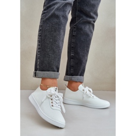 Ženske otvorene čipke -Up tenisice lagane grah bež 2