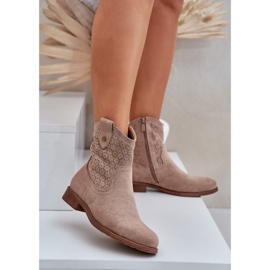 S.Barski Otvorene ravne potpetice bež 2