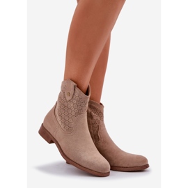 S.Barski Otvorene ravne potpetice bež 1