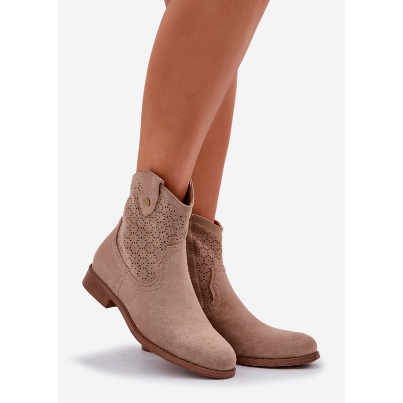 S.Barski Otvorene ravne potpetice bež 1