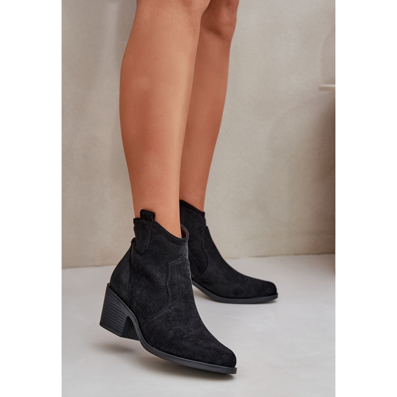 Kaubojske čizme za eko antilop Oliazowe S.Barski HY51-061 Black crno 2