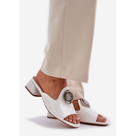 Jezzi Elegantne ženske niske -heave s bijelim ukrasom bijela 1