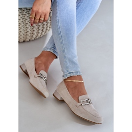 Jezzi Mokasini s ukrasom na osjetljivoj ekološkom svjetlu pete bež 2